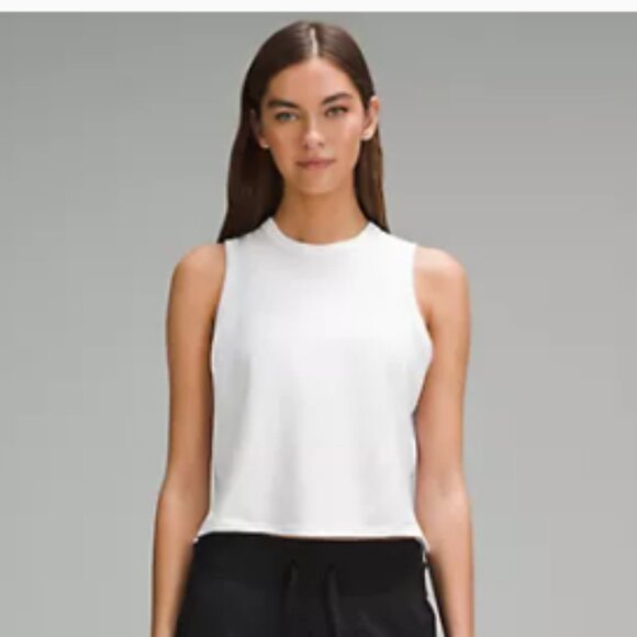 Lululemon Classic-Fit Cotton-Blend Tank Top - Size 12 - White - Picture 3 of 3